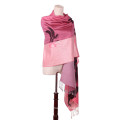 Lenço cor-de-rosa feminino Inverno Pashmina quente 170 * 68cm